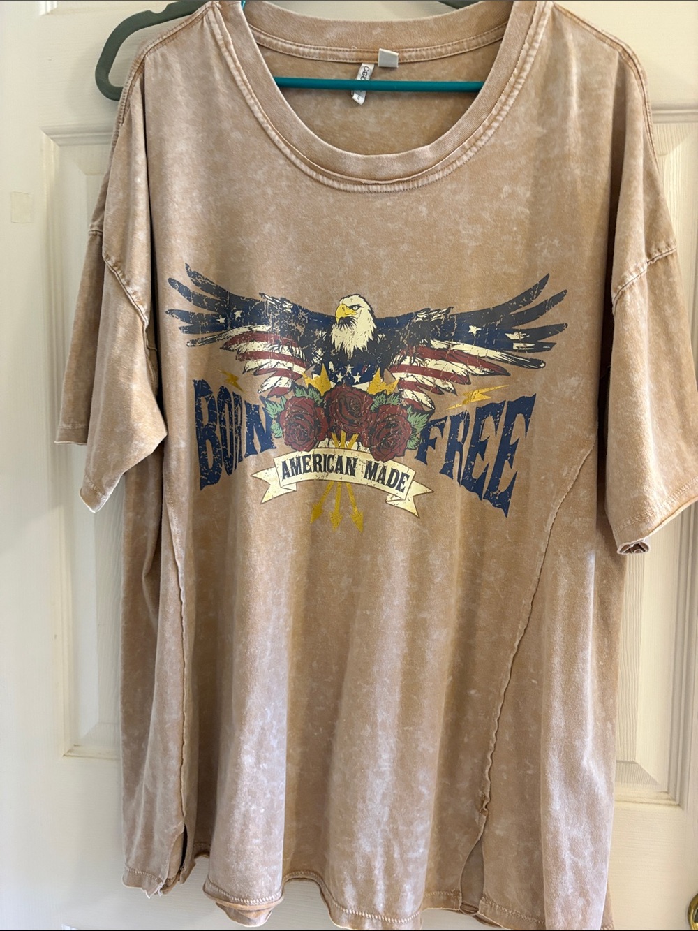 American Made Brown Graphic Eagle Tee - Women’s Casual Shirt